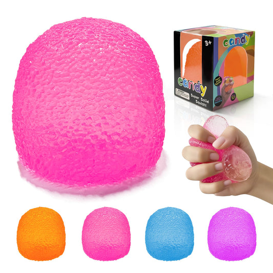 Schylling NeeDoh Gumdrop Textured Sensory Fidget Toy Colors May Vary (3 Pack)