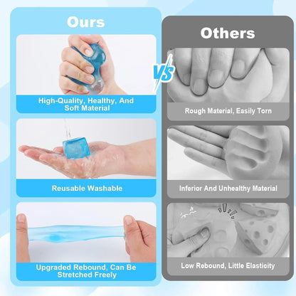 6 Pack Stress Cube, Slow Rising Ice Cube Stress Balls, Sensory Fidget Toy for Anxiety Relief, Square Shape Squishy Balls, Nice Cube Squishy for Party Favors