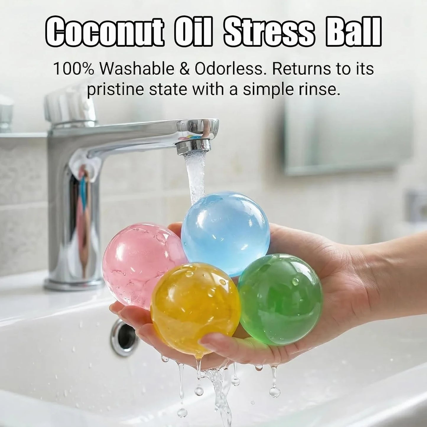 Pink Coconut Oil Squishy for Kids & Adult, Slow Rising Coconut Oil Stress Ball, Soft Non-Sticky Fidget Toys for Improving Focus Stress Relief, Sensory Squeeze Toys for Office Travel Classroom Prizes