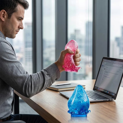 Water Drop Squeeze Squishies, Dream Squishy Drop Squishy Stress Ball, Soft Fidget Stress Ball, 2026 New Slow Rise Relief Fidget Sensory for Anxiety Stress Easter Party Favors (Pink)