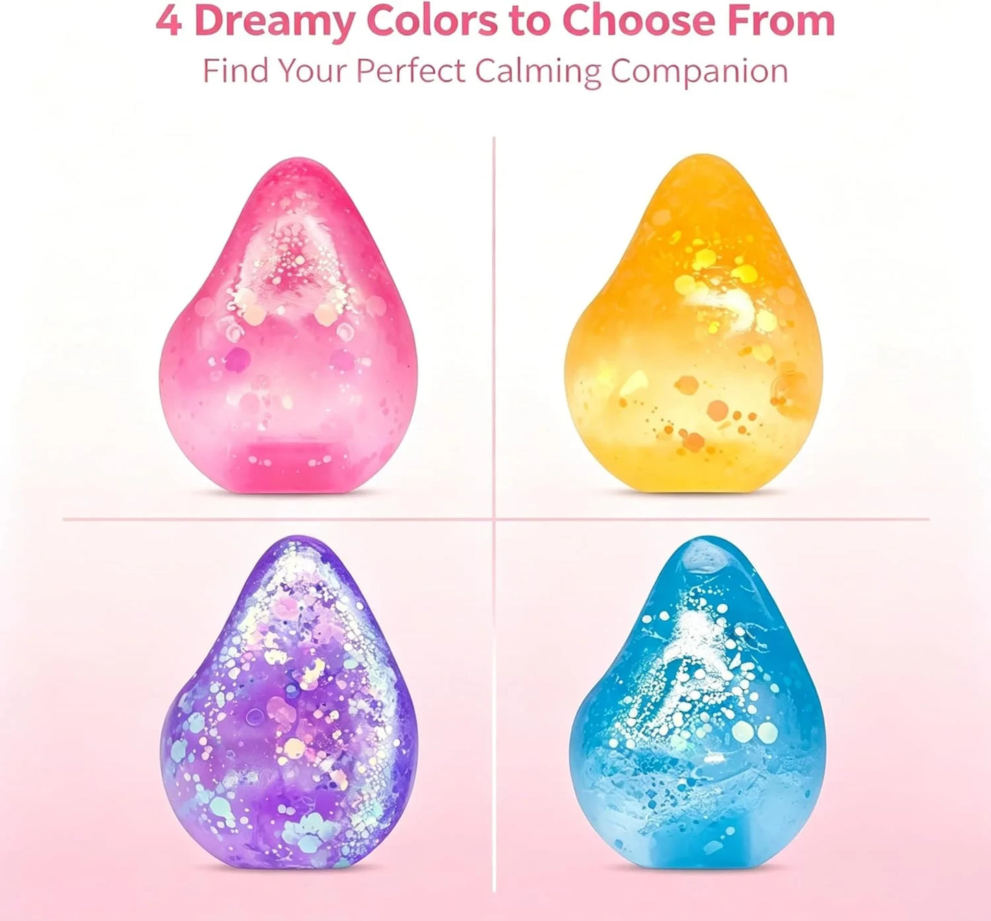 Fidget Toys Squishy Drop, Stress Cube Squishies Anxiety Stress Relief, Ice Squishy Stress Cube-Drop Malt Sugar Balls, Sensory Ball for Kids with Autism