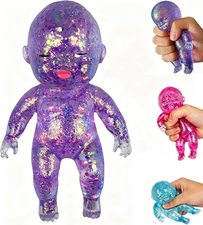 Baby Squishy Toys,Squishy Babies Glittery,Sugar Baby Squishy,Sugar Swaps Squishies Babies Sensory Fidget for Stress Relief,& Teens Adults, Party Favors Gifts