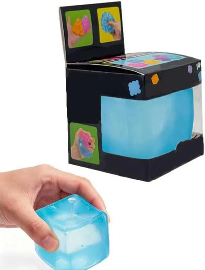 Ice Cube Squishy Stress Balls, Premium Big Block Fidget Cube, Soft Maltose Slow Rising Sensory Toy, Durable Squeeze Anxiety Relief Desk Toys Gift for Birthday (Blue) - US 3600