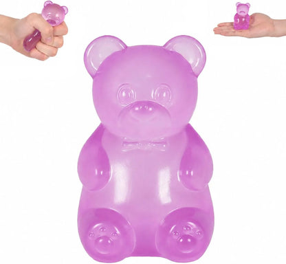 Gummy Bear Squishy Toy for Kids Ages 3+, Slow Rising Soft Foam Bear Squeeze Toy for Boys, Girls & Adults, Cute Sensory Bear Toy, Birthday & Valentine’s Day Gift(Purple) - US 7603