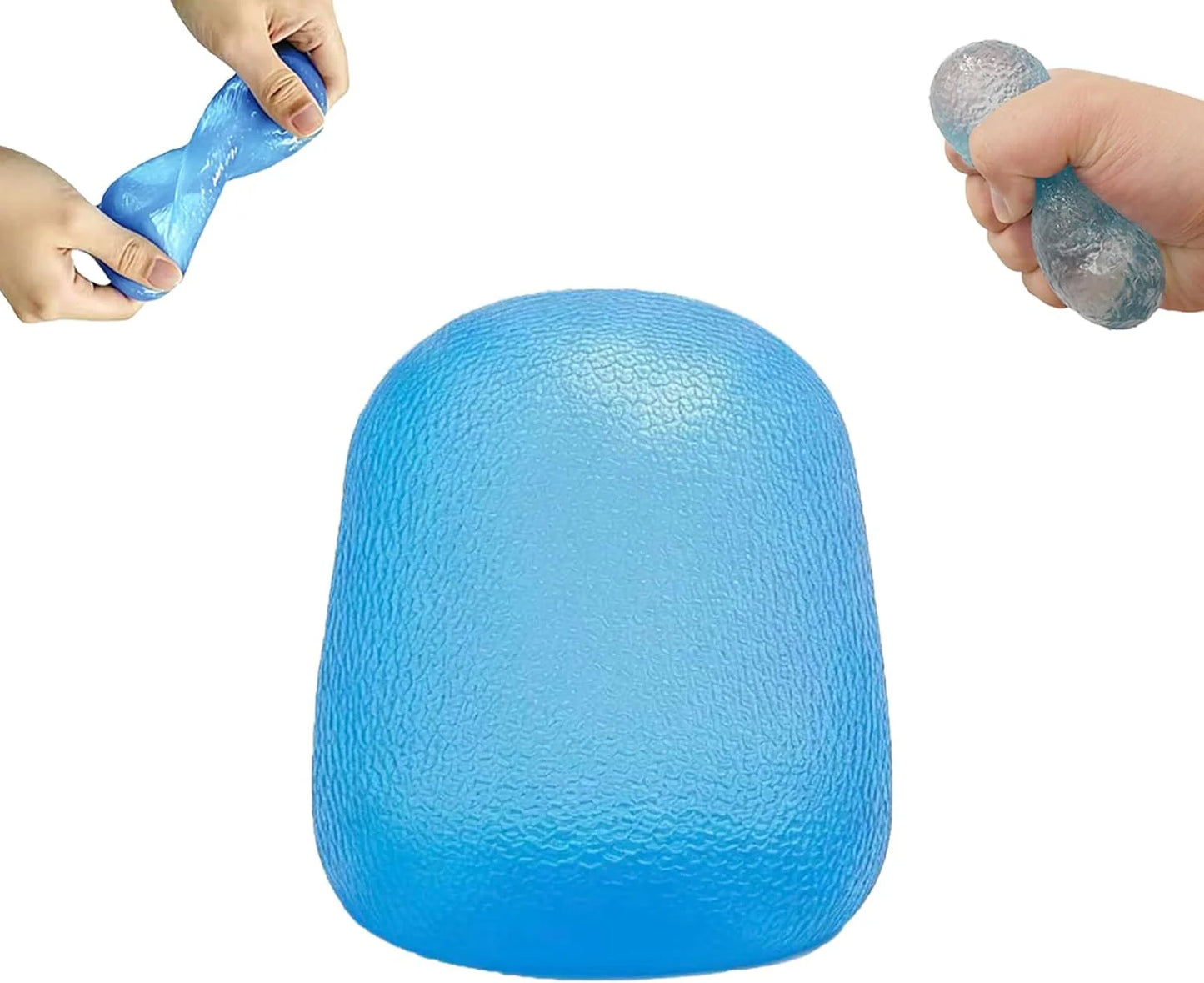 Soft Silicone Squishy Ball – Slow Rising Gumdrop Squeeze Toy for Kids Ages 3+ & Adults, Sensory Desk Toy for Home, Office & Everyday Play (Blue) - US 4084