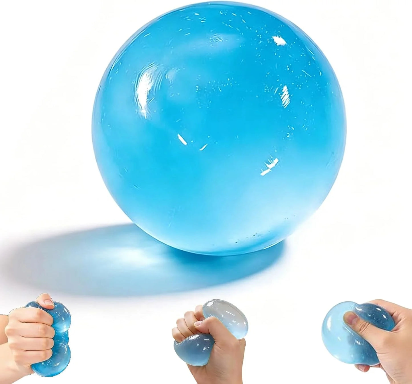Blue Coconut Oil Stress Ball, Coconut Oil Squishy Ball, Squishy Coconut Oil Stress Ball & Coconut Oil Squishy, Blue Slow Rising Squeeze Toy, Anxiety Relief Fidget, for Office & Daily Use - US 4395