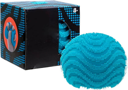Fuzz Ball Squishy Stress Ball, Stress Fun Desk Fuzz Squeeze Ball, Plush Squeeze Ball for Desktop (Blue) - US 8946