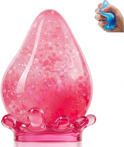 Water Drop Squeeze Squishies, Dream Squishy Drop Squishy Stress Ball, Soft Fidget Stress Ball, 2026 New Slow Rise Relief Fidget Sensory for Anxiety Stress Easter Party Favors (Pink) - US 8374