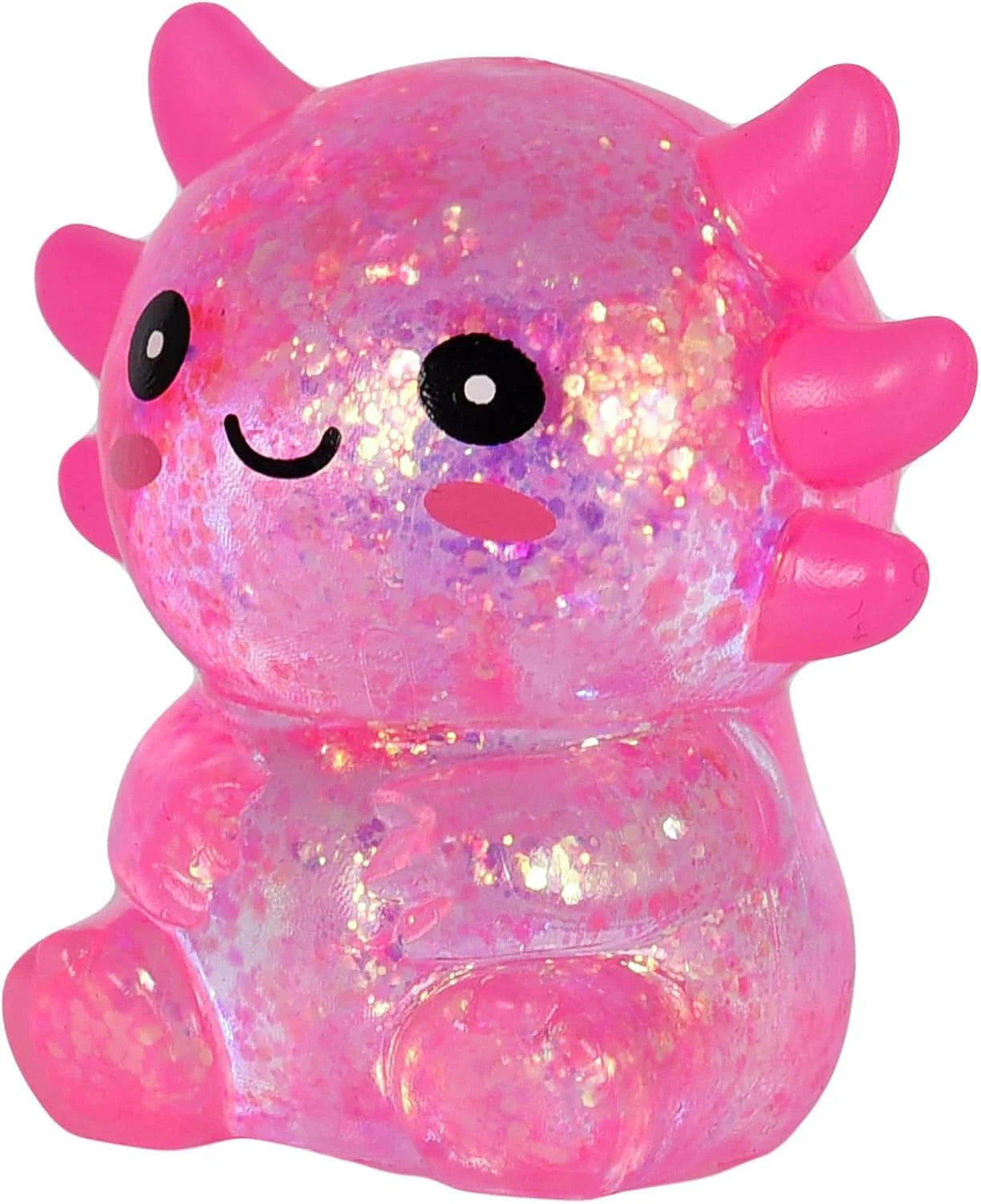 Axolotl Squishy Stress Toy – Cute Sitting Axolotl Fidget Toy Soft Squeeze Sensory Toy for Kids & Adults, Anxiety Relief Desk Toy, Party Favor (Pink) - US 1291