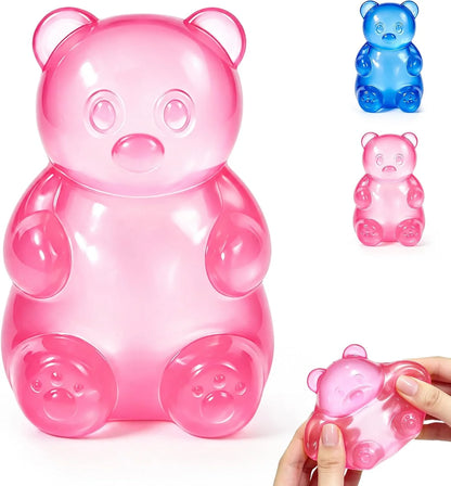 Gummy Bear Squishy，Stress Bear Taba Squishy Toys，Bear Toy Taba Squishy Toys for Adults Stress Relief Squeeze Balls，Sensory Fidget Toys，Valentines Day Gifts Birthday Gifts Party (Pink) - US 3651