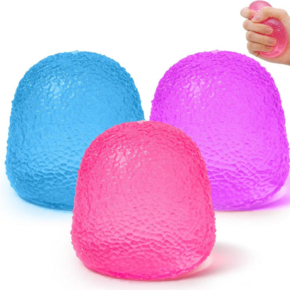 Gumdrop Squishy 3 Pack, Stress Balls Fidget Toys for Kids and Adults, Durable Squishy Gumdrops Candy-Shaped Balls for Classroom Prizes, Party Favors, Easter Basket Stuffers, and Easter Gifts - US 8230