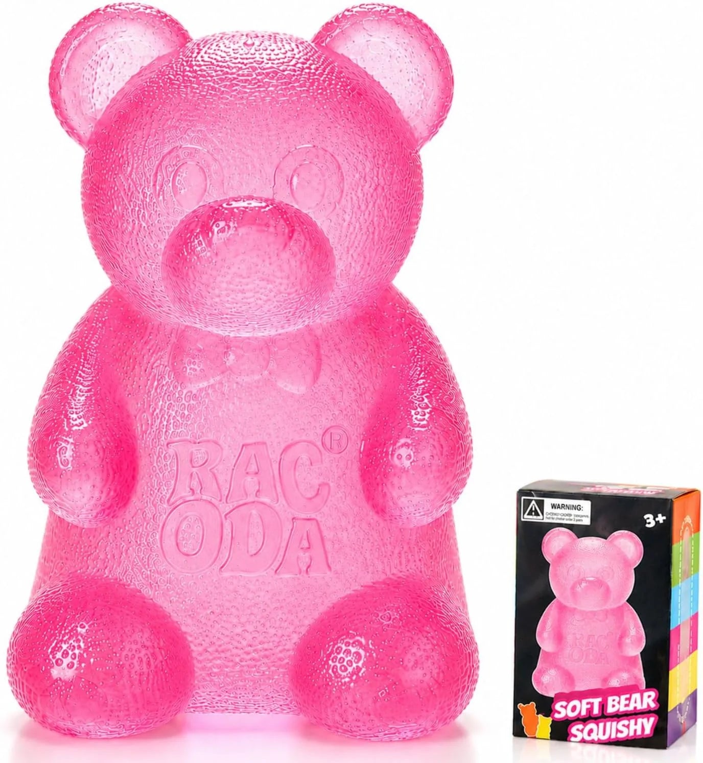 Taba Bear Squishy Fidget Toys,Stress Ball for Anxiety Stress Relief,Squishies Sensory Toy for Adults Kids Teens,Pink Squeeze Toys for Classroom Prize, Birthday Gifts Party Favors - US 6882