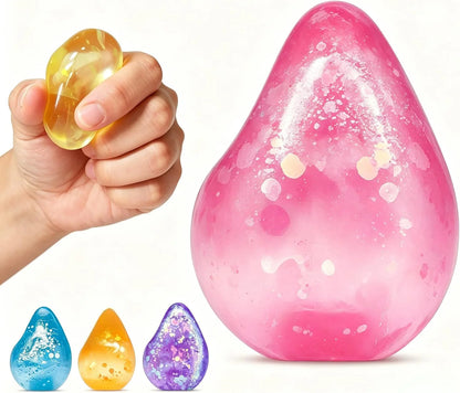 Fidget Toys Stress Cube, Cube Squishies Anxiety Stress Relief, Ice Squishy Stress Cube-Drop Malt Sugar Balls, Sensory Toys for Kids with Autism, Fidgets for Classroom Prize Toys (1pack Pink) - US 6439