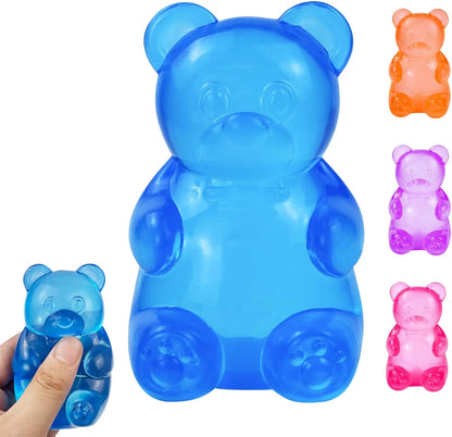 Gummy Bear Squishy, Stress Bear Taba Squishy, Taba Squishy Toys for Kids, Stress Balls Valentines Day Gifts Birthday Gifts Party Favors-Blue - US 4235
