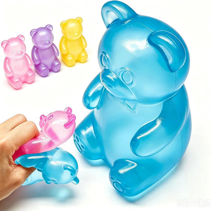 Fidget Toys Squishy Gummy Bear, Stress Cube Squishies Anxiety Stress Relief, Ice Squishy Stress Cube-Drop Malt Sugar Balls, Sensory Ball for Kids with Autism - US 9471
