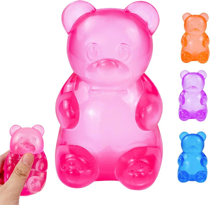 Gummy Bear Squishy, Stress Bear Taba Squishy, Taba Squishy Toys for Kids, Stress Balls Valentines Day Gifts Birthday Gifts Party Favors-Rosy - US 9270