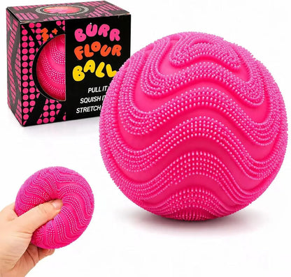 Fuzz Ball Squishy Stress Ball,Soft Fidget Squishy Fuzz Squeeze Ball for Adults,Anxiety Stress Relief Toys,Party Favors Gift for Adults (Pink Ball) - US 8700