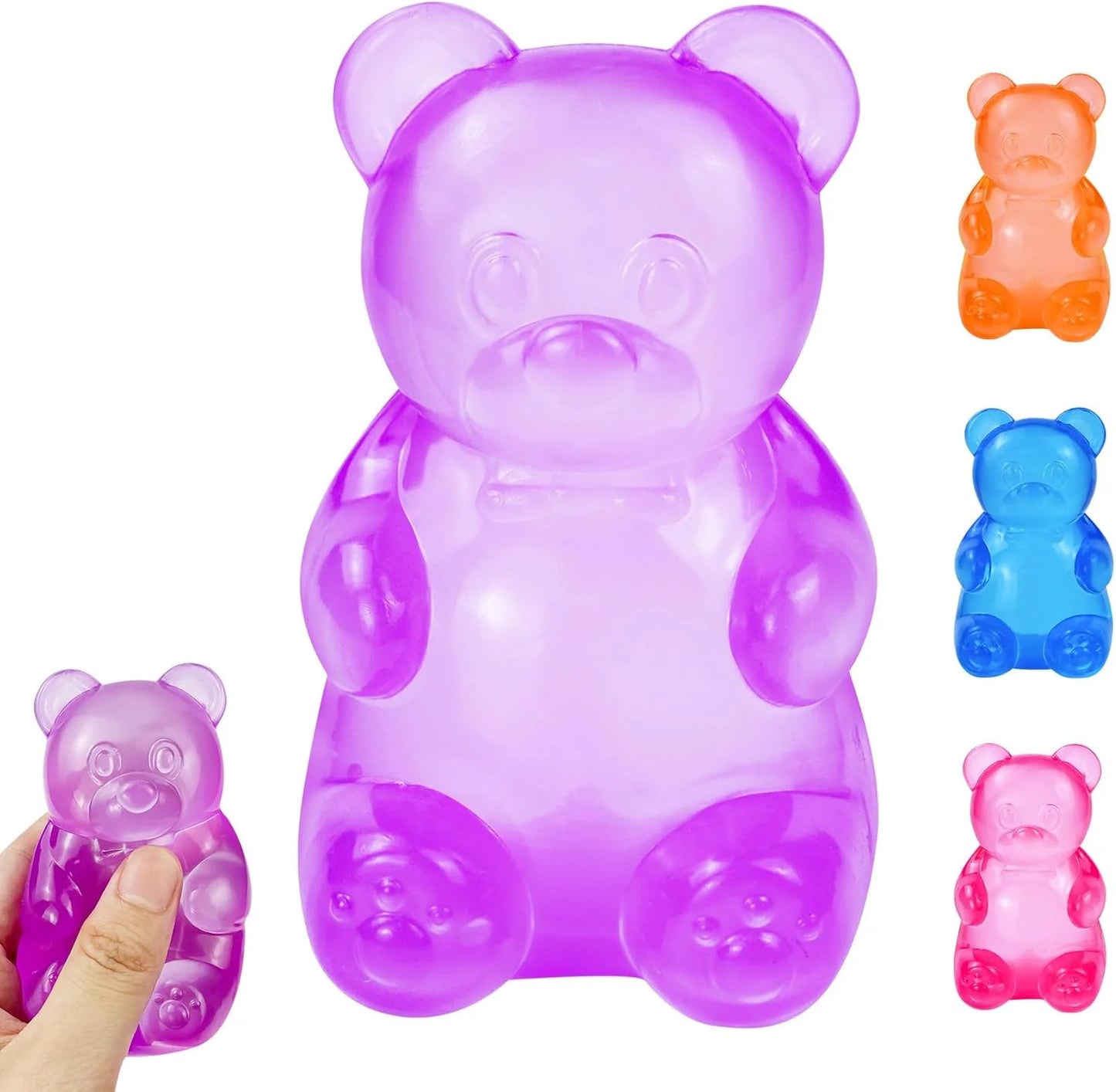 Gummy Bear Squishy, Stress Bear Taba Squishy, Taba Squishy Toys for Kids, Stress Balls Valentines Day Gifts Birthday Gifts Party Favors-Purple - US 6616