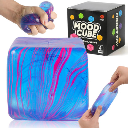 Stress Balls, Squishy Stress Cube for Kids Adults, Squishy Slow Rising Fidget Cube Sensory Toys for Anxiety Stress Relief, High Density Ice Squeeze Ball Cubes for Adults Kids. (Pink) - US 6014
