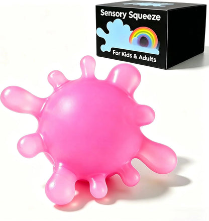 1 Pack Fidget Toys Stress Balls for Kids, Splat-Tastic Squishy Toy, Stress Splat Toy, Squishies Anxiety Stress Relief, Ice Squishy Stress Sensory Cube Malt Sugar Balls with Autism (Purple) - US 6520