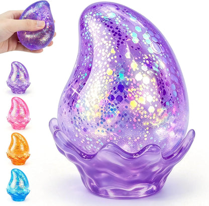 Squishy Stress Balls,Cube Squishies Anxiety Stress Relief Ice Squishy Malt Sugar Balls,Soft Sensory Calming Toys for Kids Teens, Party Favors & Classroom Prizes for Kids - Purple - US 4258