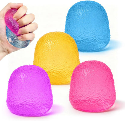 4PCS Gumdrop Squishy Toys Mini, Sweet Gel Candy Stress Ball, Sensory Squeeze Toy Set , Soft Hand Fidgets for Anxiety Relief, Birthday Goodie Bag Fillers for Teens & Adults - US 6469